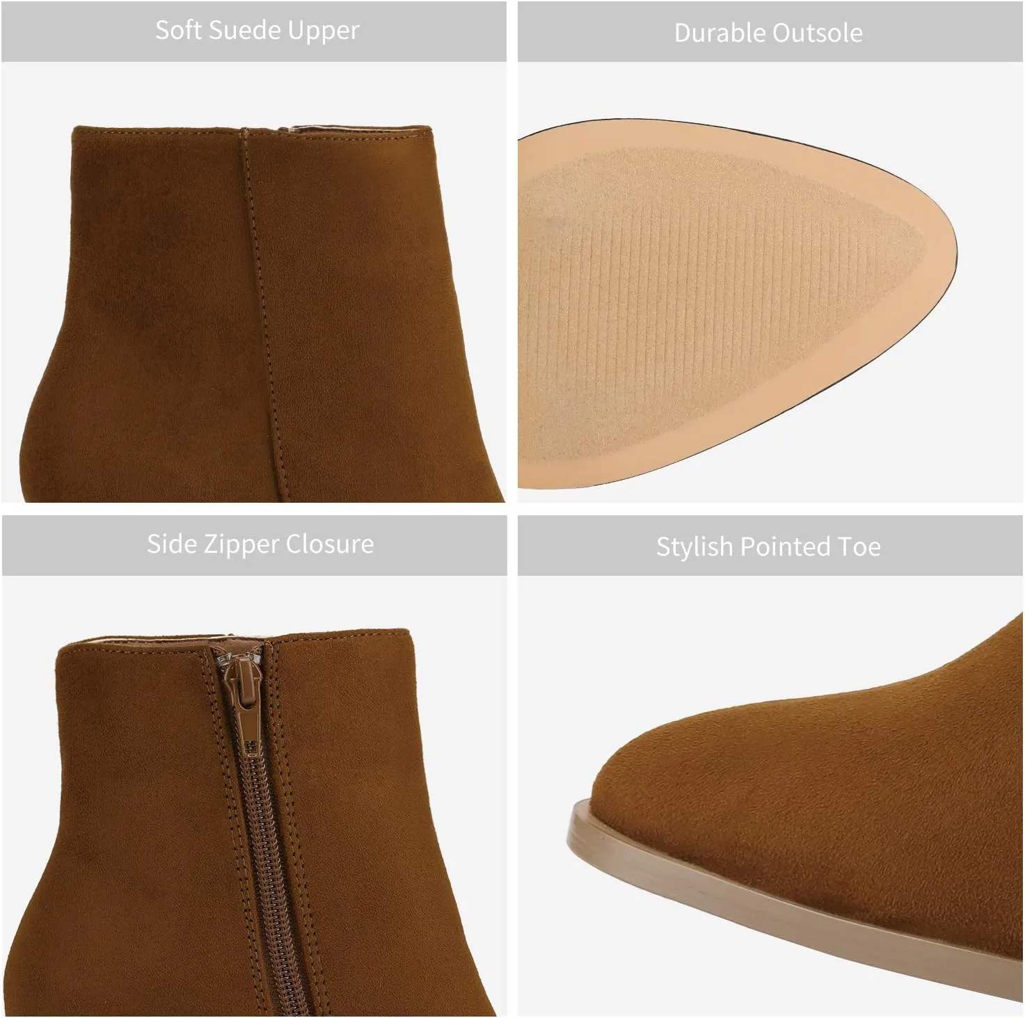 DREAM PAIRS Women's Ankle Boots Chunky Block Heel Booties