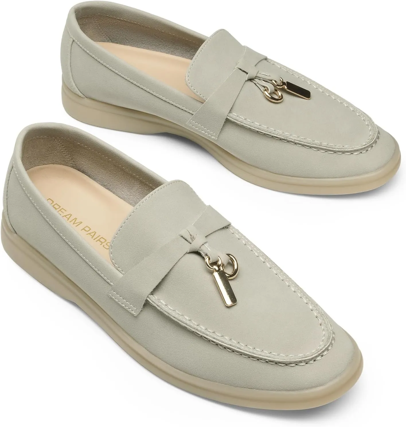 DREAM PAIRS Women's Loafers Suede Loafer Slip-on Comfortable Casual Dressy Business Work Shoes with Arch Support