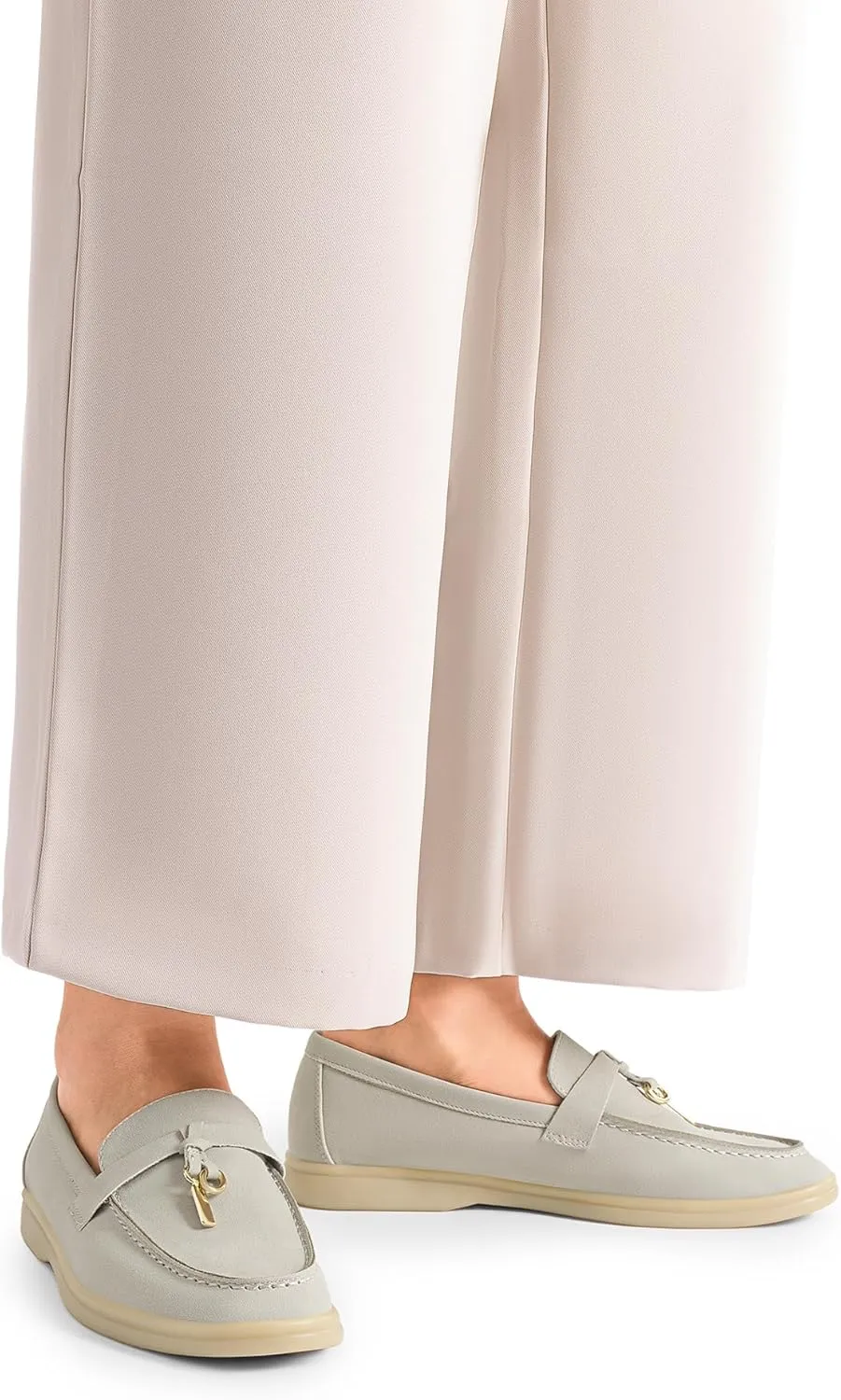 DREAM PAIRS Women's Loafers Suede Loafer Slip-on Comfortable Casual Dressy Business Work Shoes with Arch Support