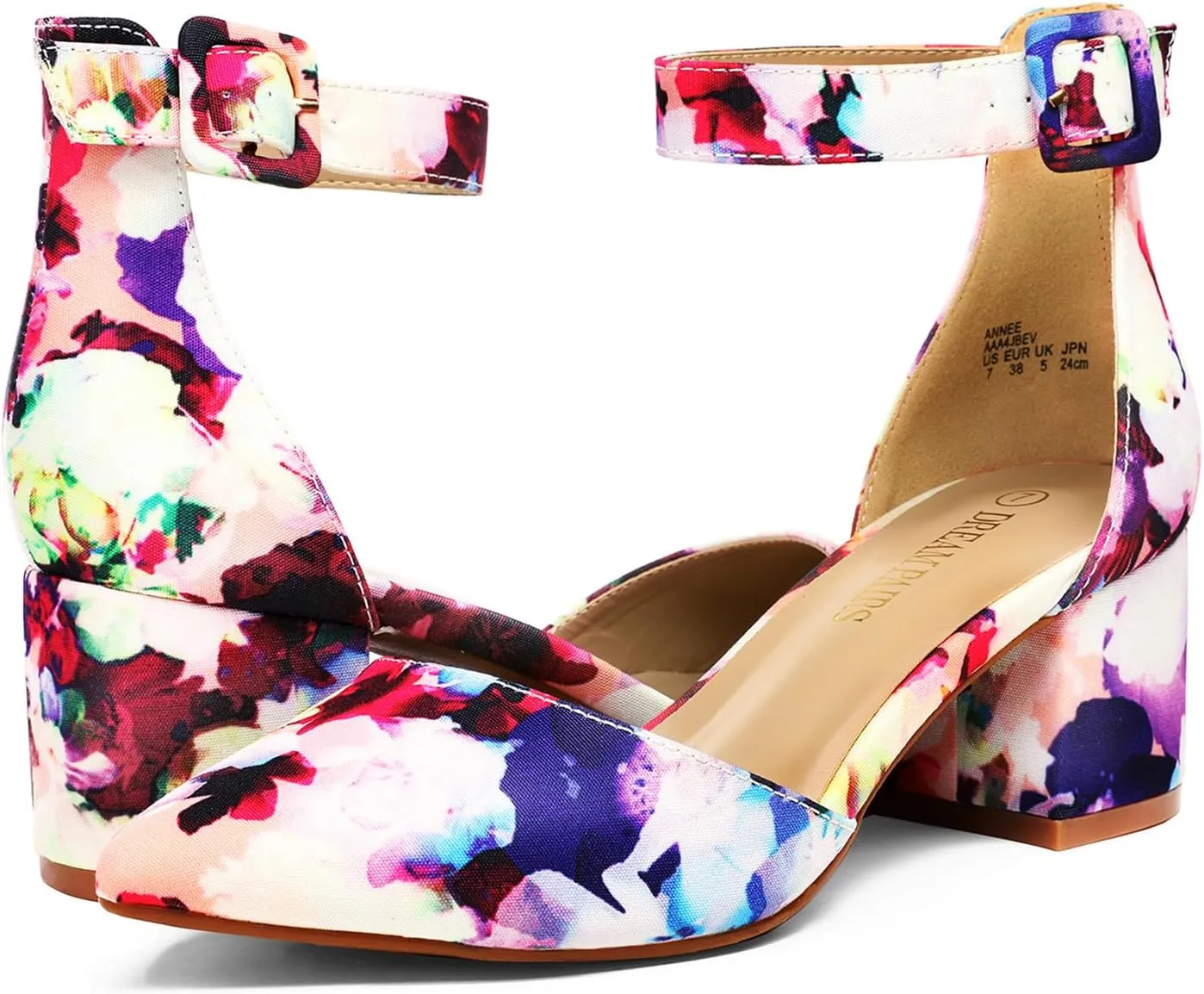 DREAM PAIRS Women's Low Heel Pump Shoes