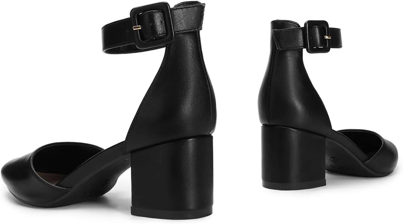 DREAM PAIRS Women's Low Heel Pump Shoes