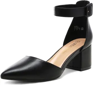 DREAM PAIRS Women's Low Heel Pump Shoes