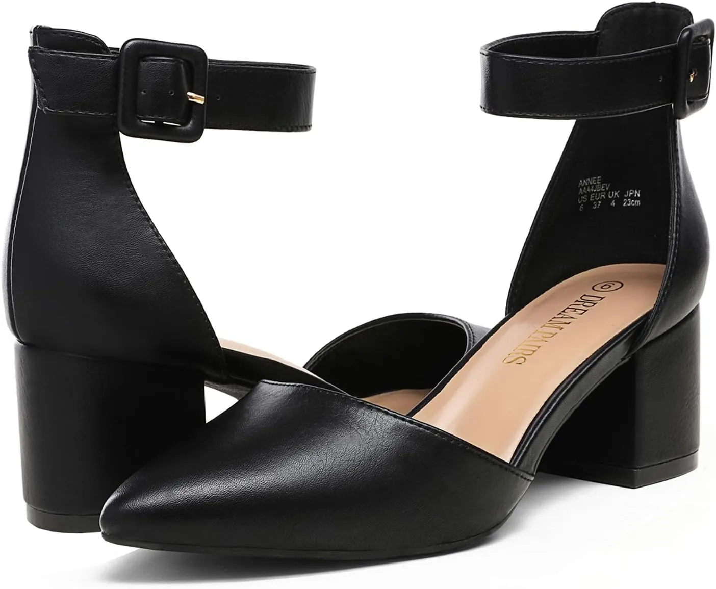 DREAM PAIRS Women's Low Heel Pump Shoes