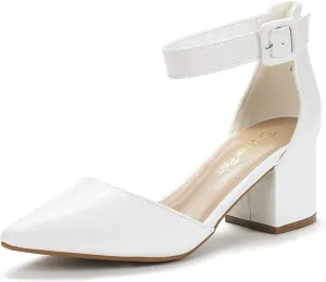 DREAM PAIRS Women's Low Heel Pump Shoes