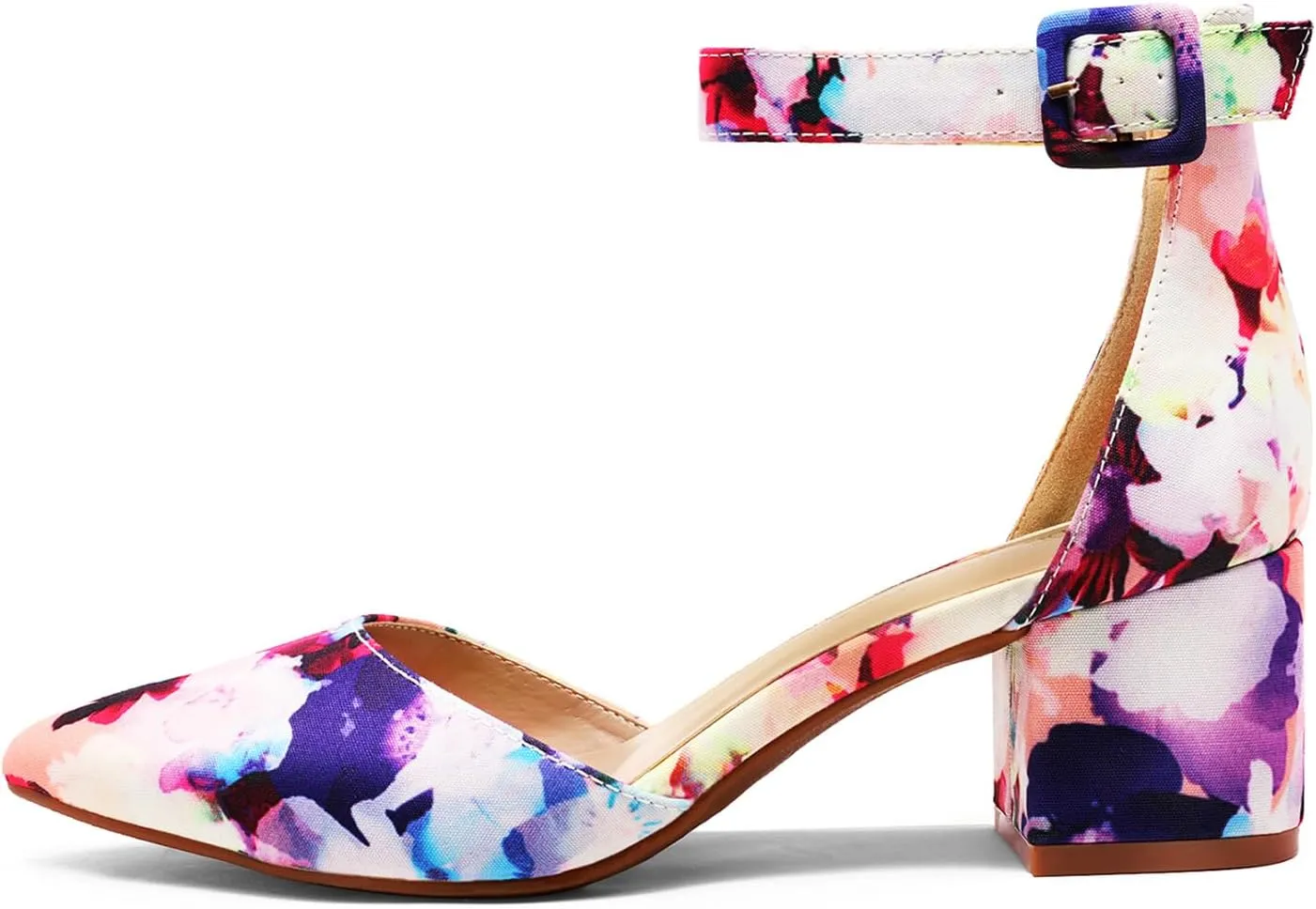 DREAM PAIRS Women's Low Heel Pump Shoes