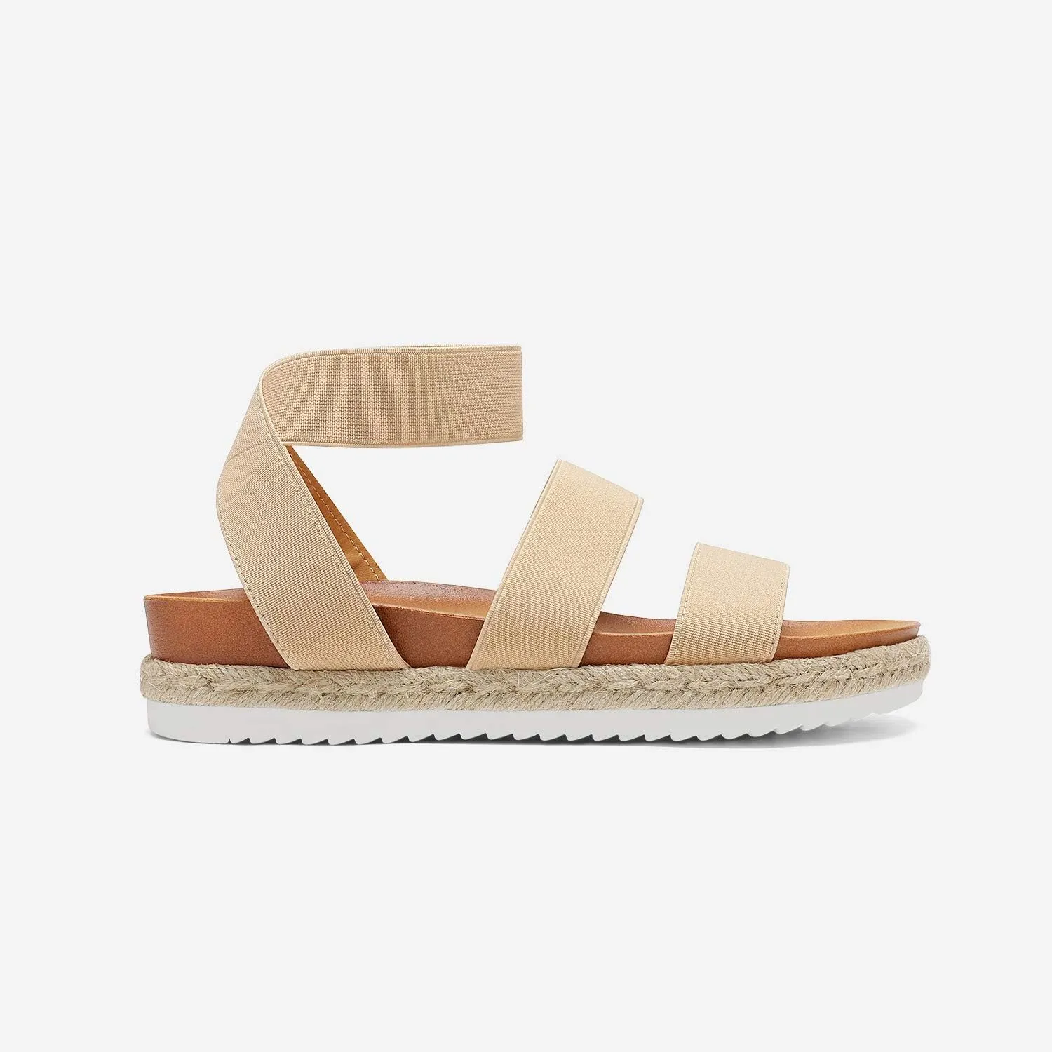 DREAM PAIRS Women’s Open Toe Ankle Strap Espadrille Flatform Platform Wedge Sandals