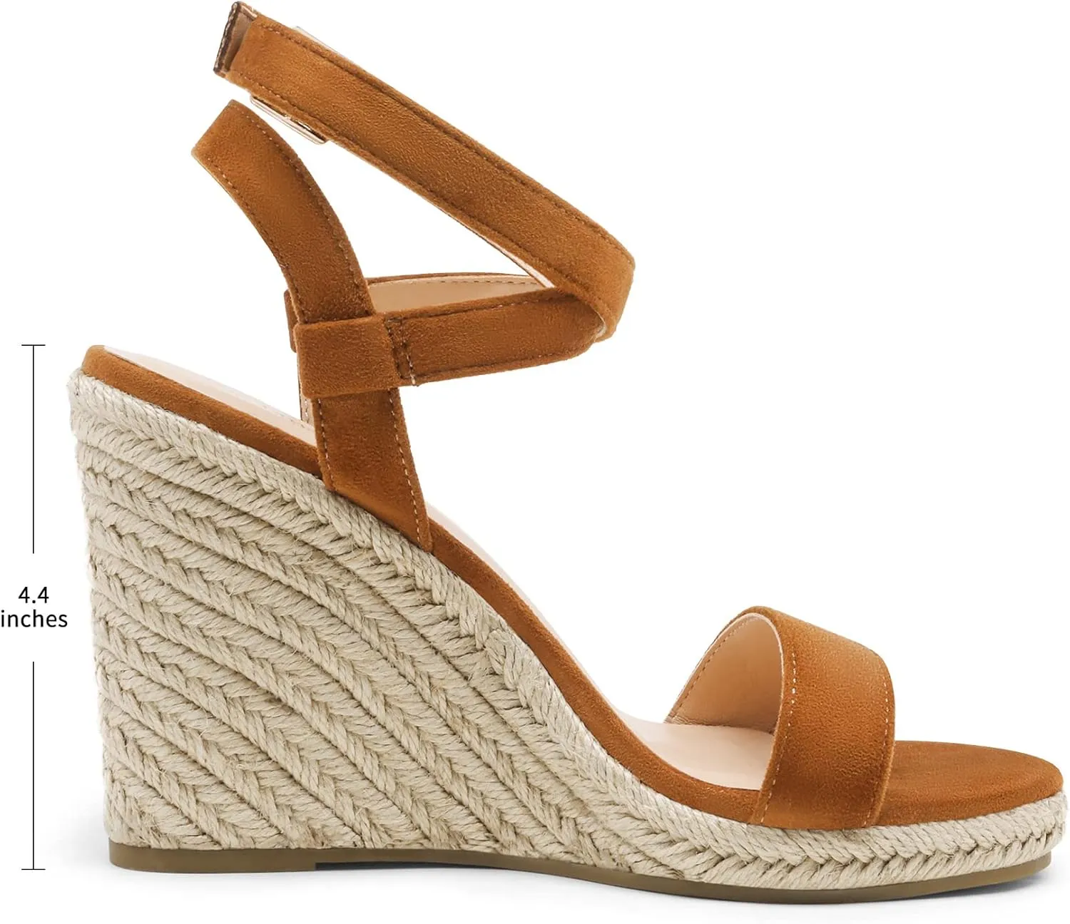 DREAM PAIRS Womens Open Toe Espadrilles Dressy Platform Sandals Buckle Ankle Strap Stylish Wedges Sandals