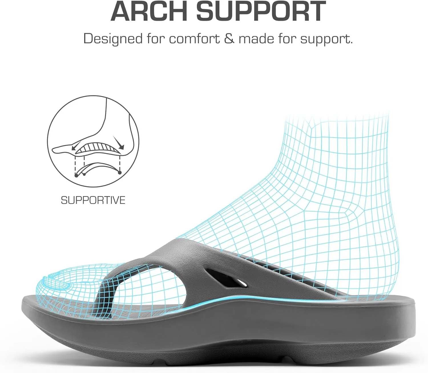 DREAM PAIRS Women's Sandals, Comfortable Arch Support Flip Flops for Summer