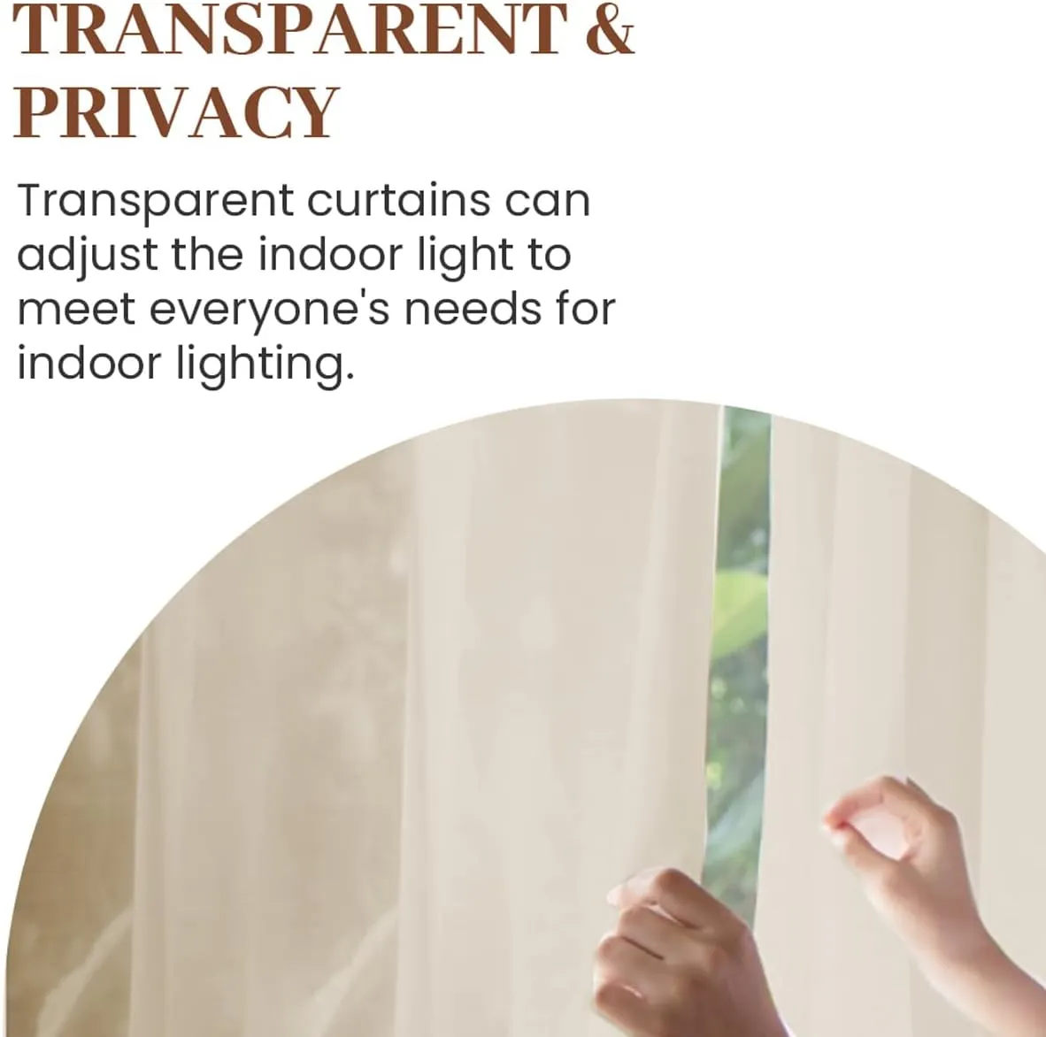 Dreaming Casa Solid Sheer Curtains 84 Inches Long Taupe Rod Pocket Voile Draperies for Bedroom Living Room, 2 Panels, Each 42" W x 84" L
