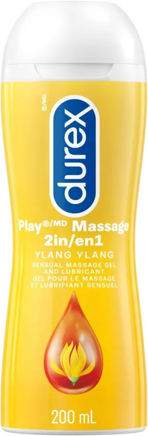 Durex Massage & Play 2 in 1 Massage and Intimate Pleasure Gel Sensual, 6.76 fl oz