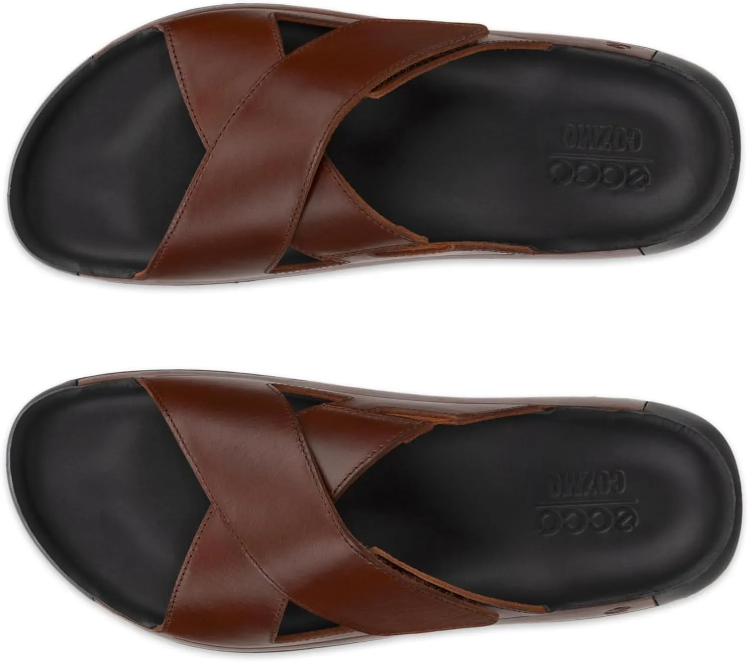 ECCO Men's Cozmo Two Band Cross Slide Sandal