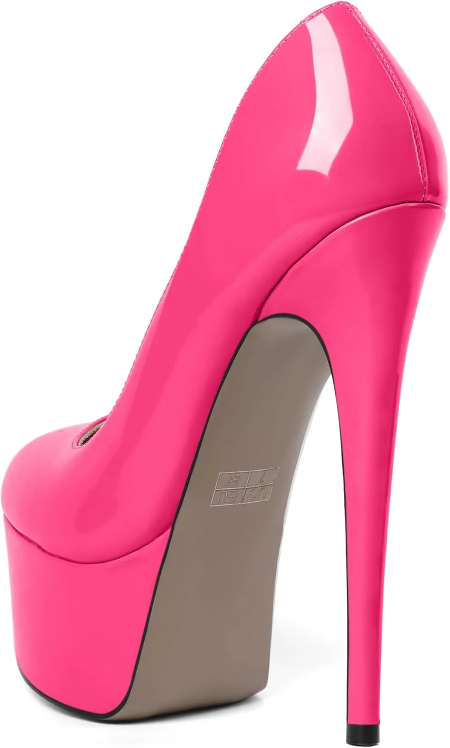 Eldof Womens High Heel Platform Pumps Round Toe Sky High Stilettoes 6" Party Dress Platform