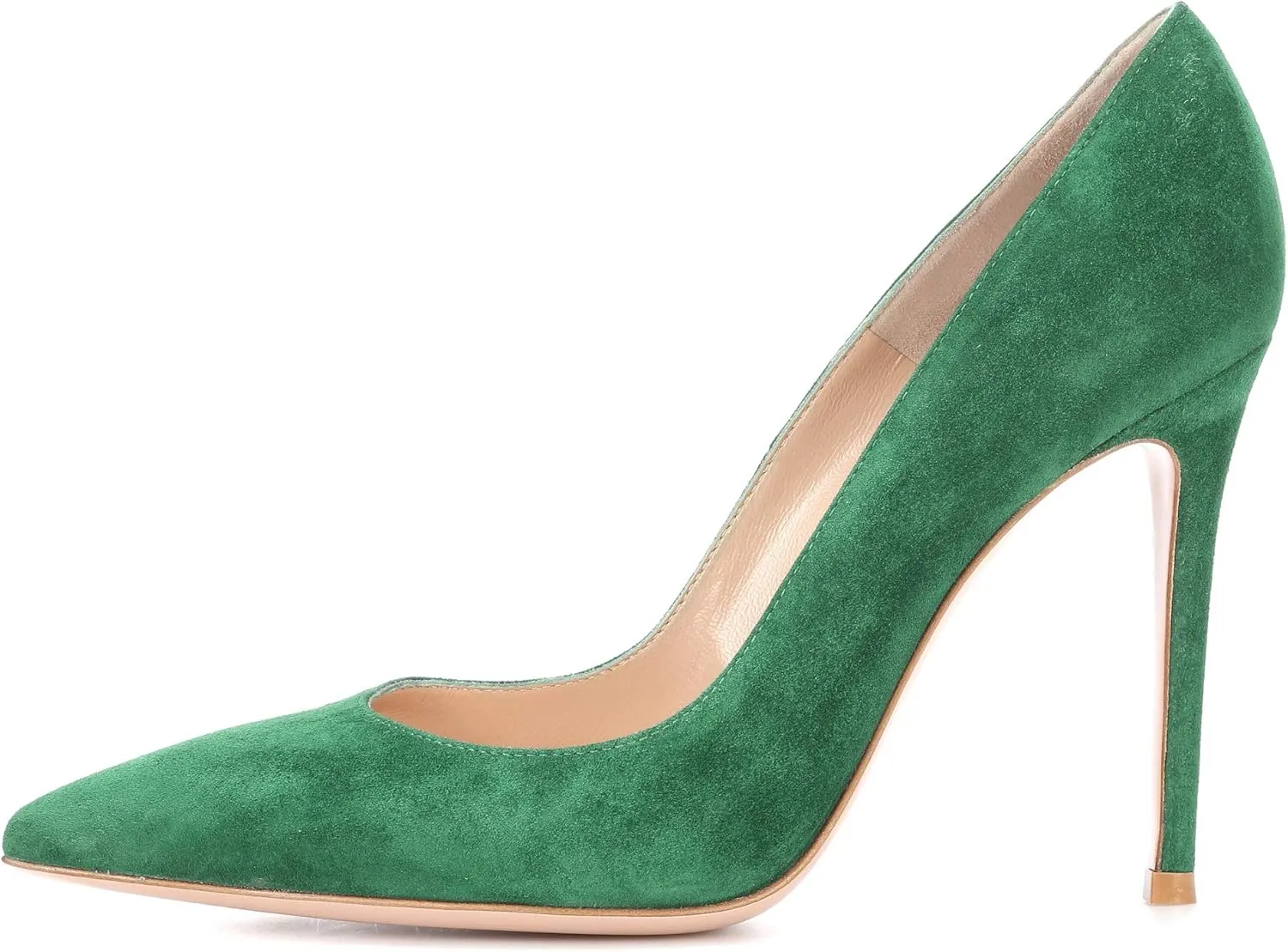 Eldof Women's Pointed Toe Pumps 4 inches Classic Stiletto Chic Heel Suede Shoes