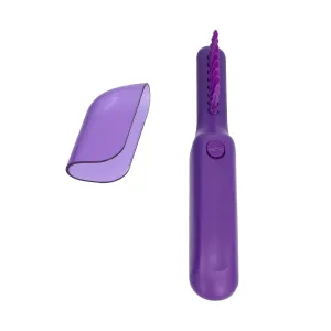 Electric Detangling Brush Portable Children Adult Wet Dry Hair Detangler Vibrating Comb (Purple)