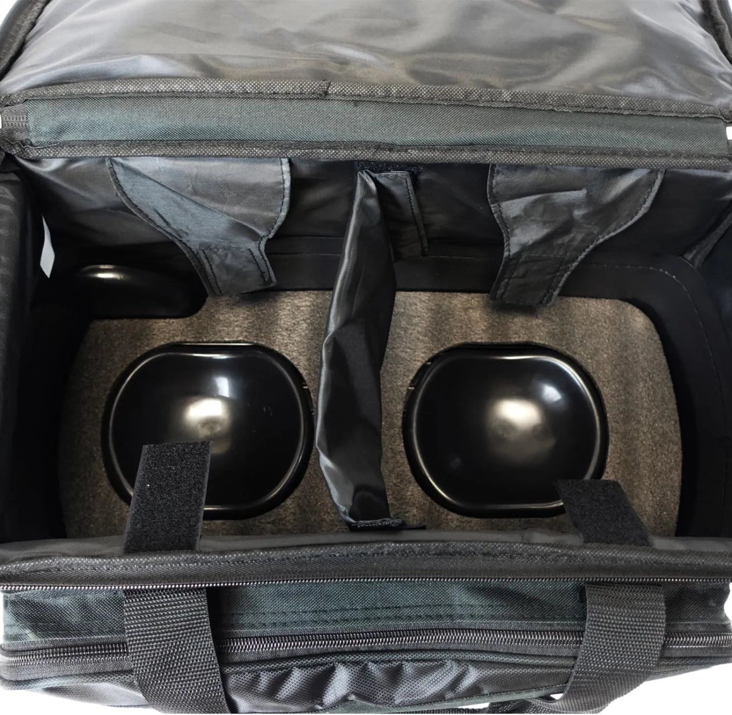 ELITE Deluxe 2 Ball Bowling Bag with 5" Smooth Wheels - Large Accessory Pocket, Shoe Compartment, 36" Extendable Handle