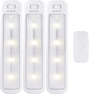 Energizer Wireless 10in. LED Bars, 3 Pack, Remote Controlled, 70 Lumens Each, Soft White, Battery Operated, No Wiring, Easy to Install, Add Light Where You Need It Most, 44575