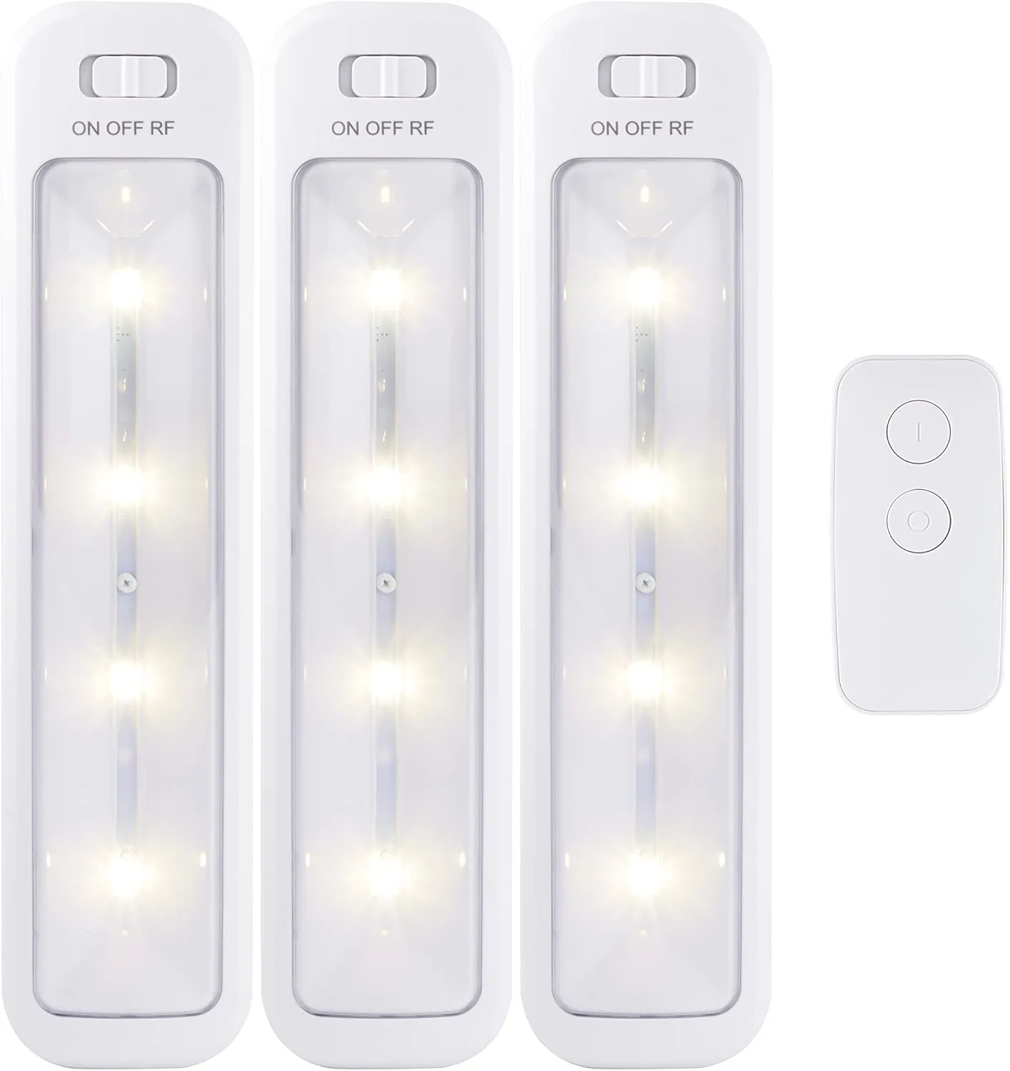 Energizer Wireless 10in. LED Bars, 3 Pack, Remote Controlled, 70 Lumens Each, Soft White, Battery Operated, No Wiring, Easy to Install, Add Light Where You Need It Most, 44575