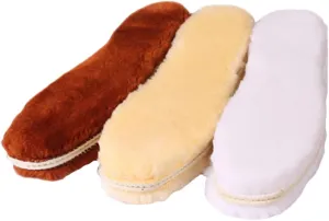 Enhance Foot Comfort 3 Pairs Warm Winter Insoles Thick Soft Inserts Simulated Wool for Sports and Casual Shoes Random