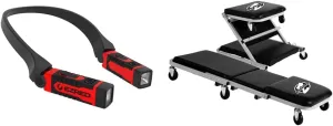 EZRED Anywear Rechargeable Neck Light (NK15) and Pro-Lift C-2036D Grey 36" Z-Creeper Seat
