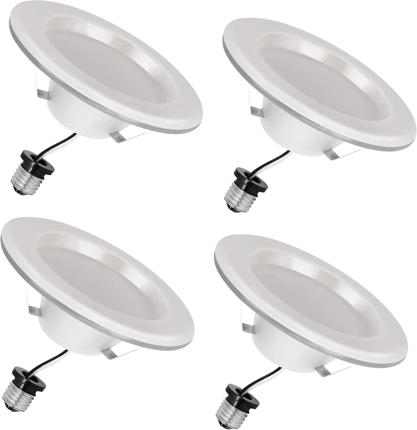 Feit Electric 4" LED Recessed Downlight with Night Light Mode, 50W Equivalent, Dimmable, 5CCT Selectable White, 90 CRI, 650 Lumens, 45 Year Lifetime, 4 Pack, LEDR4/NL/5CCTCA/4