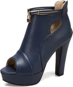 fereshte Women's Peep-Toe Sandals Stiletto High Heels Platform Summer Booties