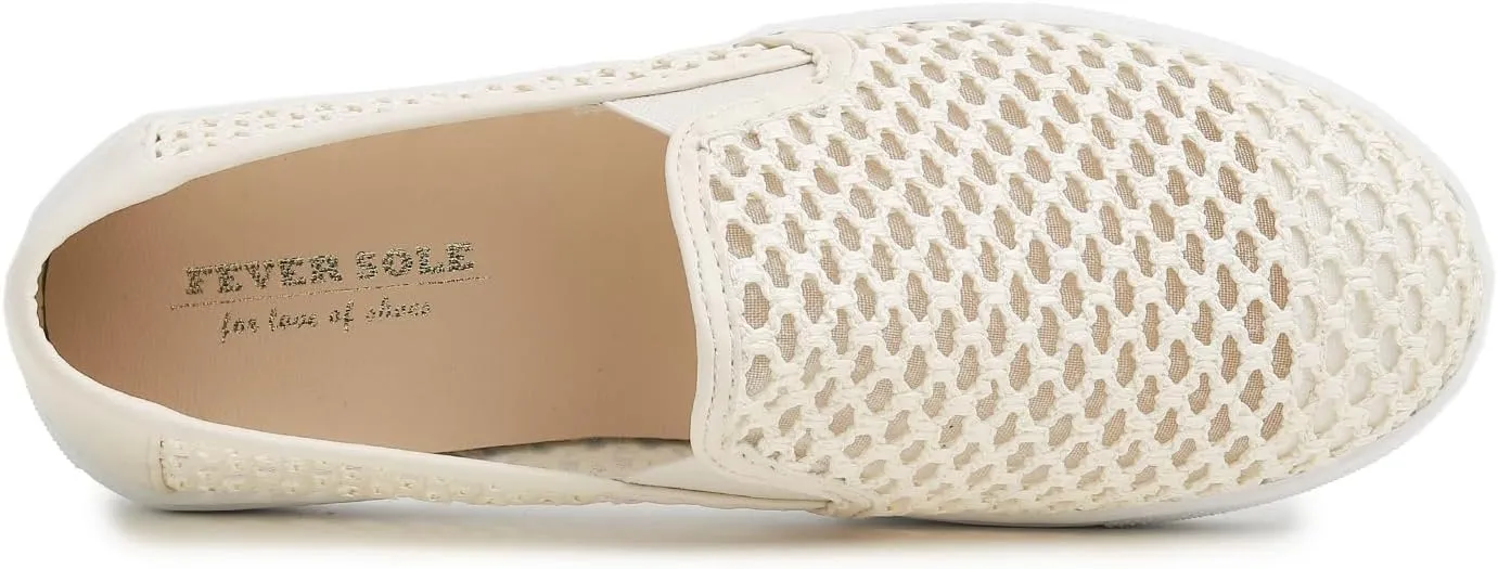 FEVERSOLE Women's Casual Slip On Sneaker Comfort Walking Loafer Flats
