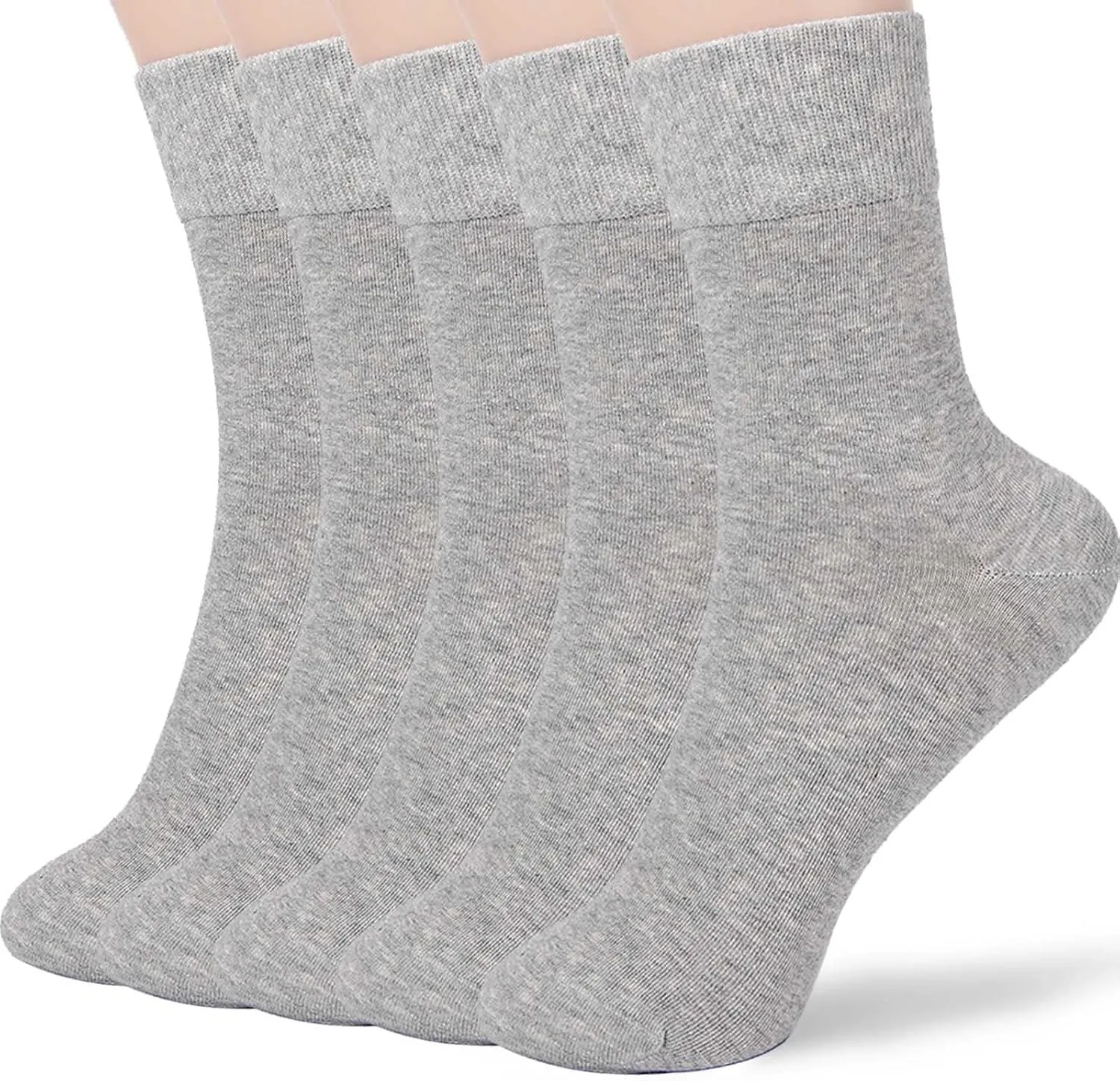 FGZ Women Thin Cotton Socks, Soft Cotton Bootie Socks Women Above Ankle Crew Socks 5-10 Pairs