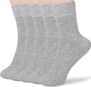 FGZ Women Thin Cotton Socks, Soft Cotton Bootie Socks Women Above Ankle Crew Socks 5-10 Pairs