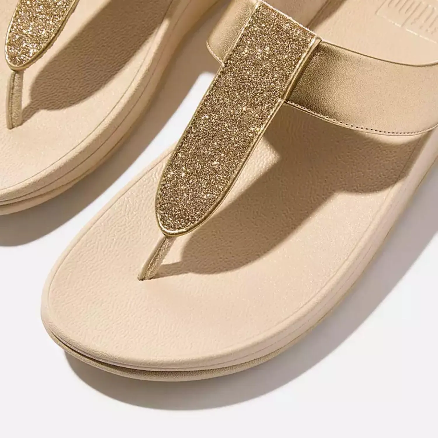 FitFlop Women's FINO Glitterdust Metallic Toe Post Flip Flop Sandal