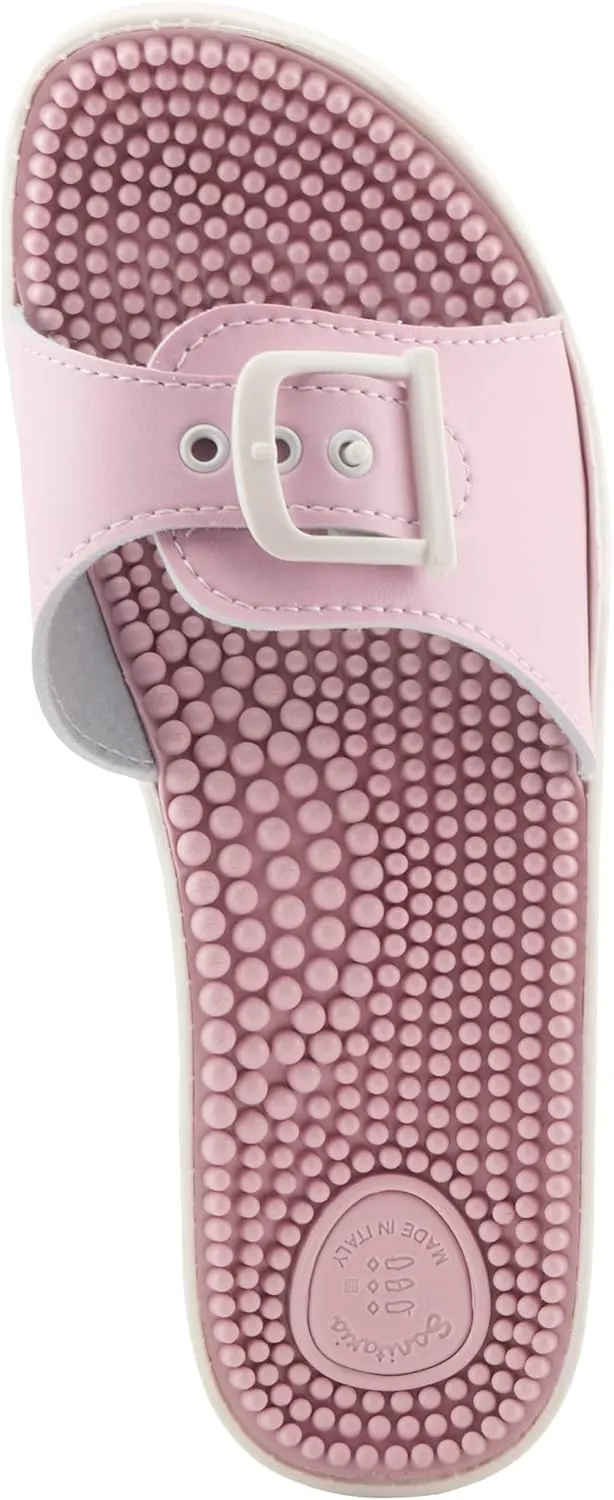 Flexus by Spring Step Women’s Sabala Slide Sandal – Lightweight Comfort Shoe with Massaging Insole & Adjustable Buckle Strap – Made in Italy