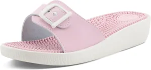 Flexus by Spring Step Women’s Sabala Slide Sandal – Lightweight Comfort Shoe with Massaging Insole & Adjustable Buckle Strap – Made in Italy