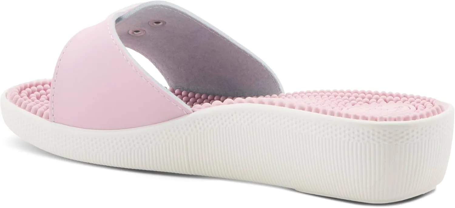 Flexus by Spring Step Women’s Sabala Slide Sandal – Lightweight Comfort Shoe with Massaging Insole & Adjustable Buckle Strap – Made in Italy