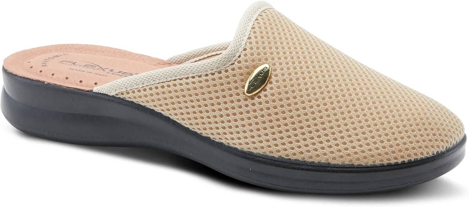 Flexus Spring Step Scuff Slippers for Women - Lightweight House Slippers for Woman - Flexible Round Shape Ladies Slippers for Indoor Use