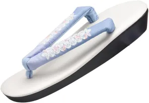 Flip-flop Japanese clogs Slippers,Woman’s Japanese Traditional Clogs Geta Sandals,Kimono Soft Soled Grass Clogs,Printed Women's Slippers