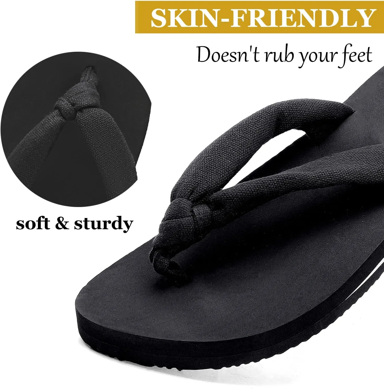 Flip Flops for Women,Yoga Mat Flip Flops Women,Beach Thong Sandals for Women,Indoor and Outdoor Womens Flip Flops