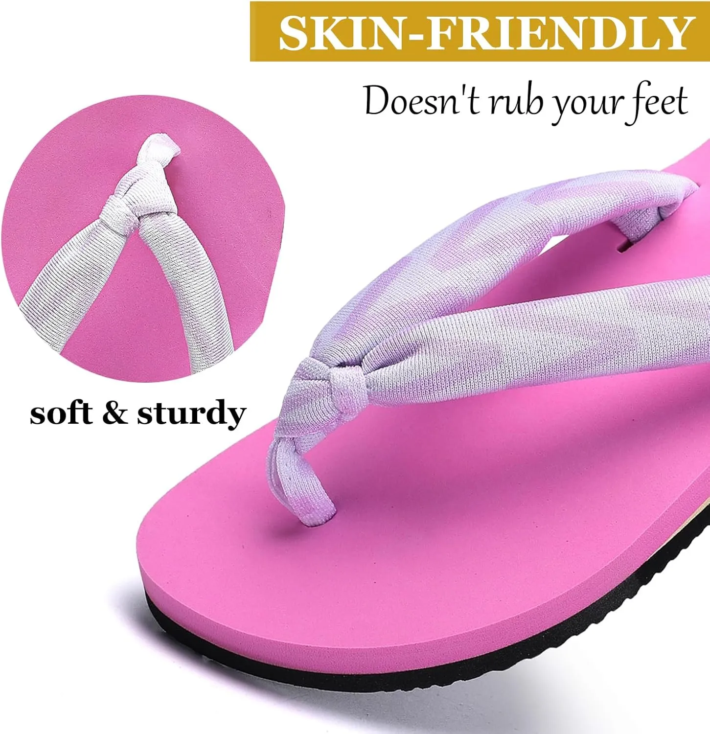Flip Flops for Women,Yoga Mat Flip Flops Women,Beach Thong Sandals for Women,Indoor and Outdoor Womens Flip Flops