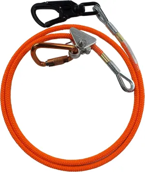 Flip Line Kit with Aluminum Swivel - 1/2 inch (8 feet - 15 feet) | Premium Quality | Ideal for Climbing Lanyard, Lineman’s Belt and Rope