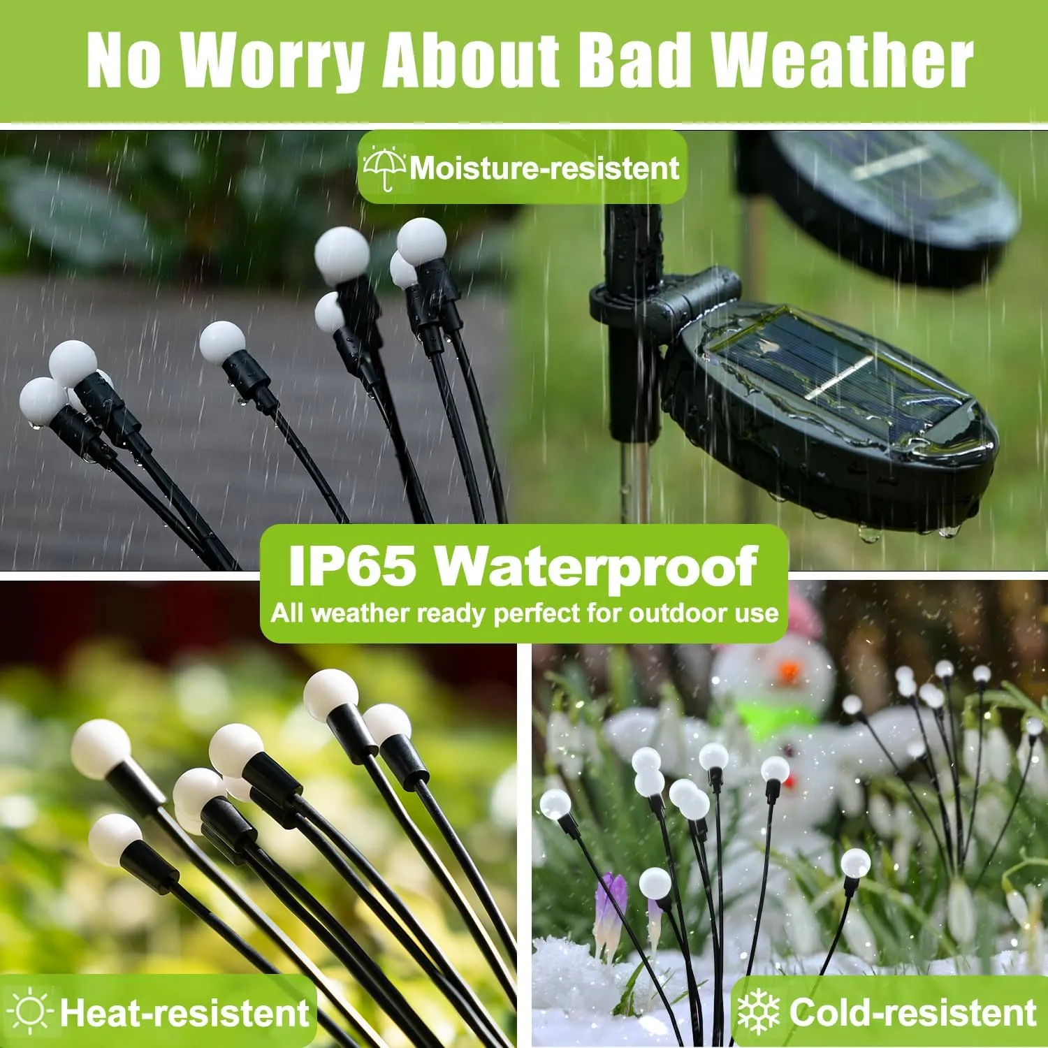 Flumy Solar Lights Outdoor Waterproof 2 Pack, Upgraded Outdoor Firefly Light for Yard Patio Garden Decor, Solar Lights for Outside Gardening Supplies,Gifts for Grandma