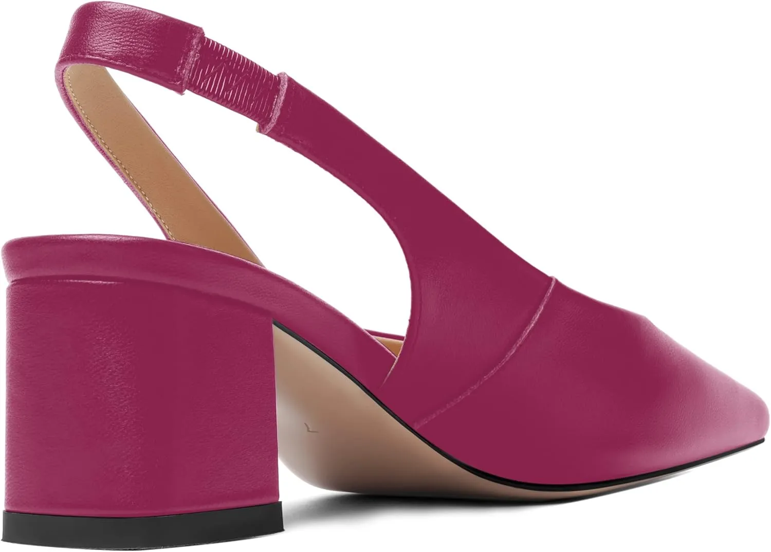 FOGEENA Womens Matte Square Toe Sexy Bridal Slip On Solid Chunky Leather Low Heel Pumps Shoes 2 Inch