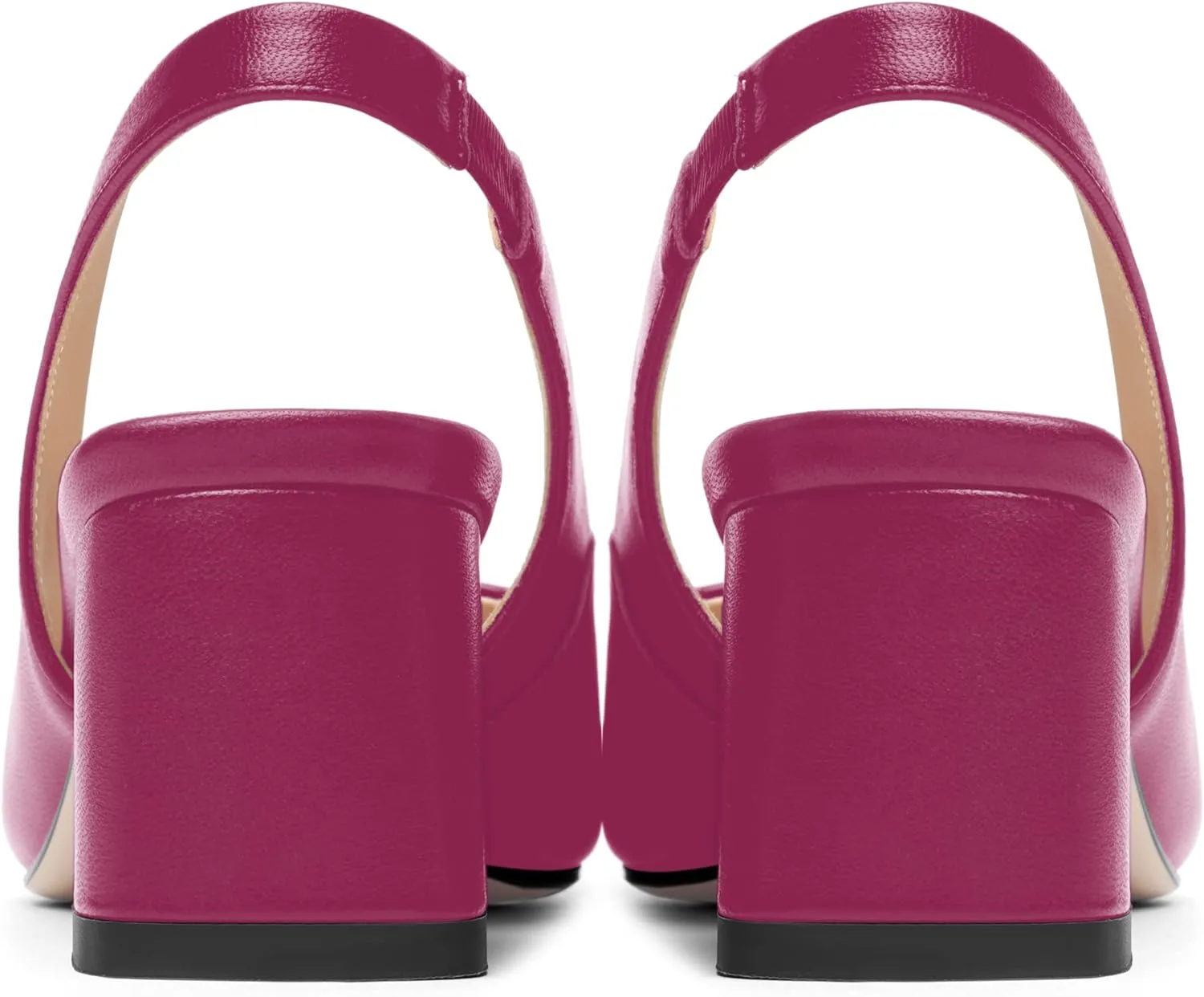 FOGEENA Womens Matte Square Toe Sexy Bridal Slip On Solid Chunky Leather Low Heel Pumps Shoes 2 Inch