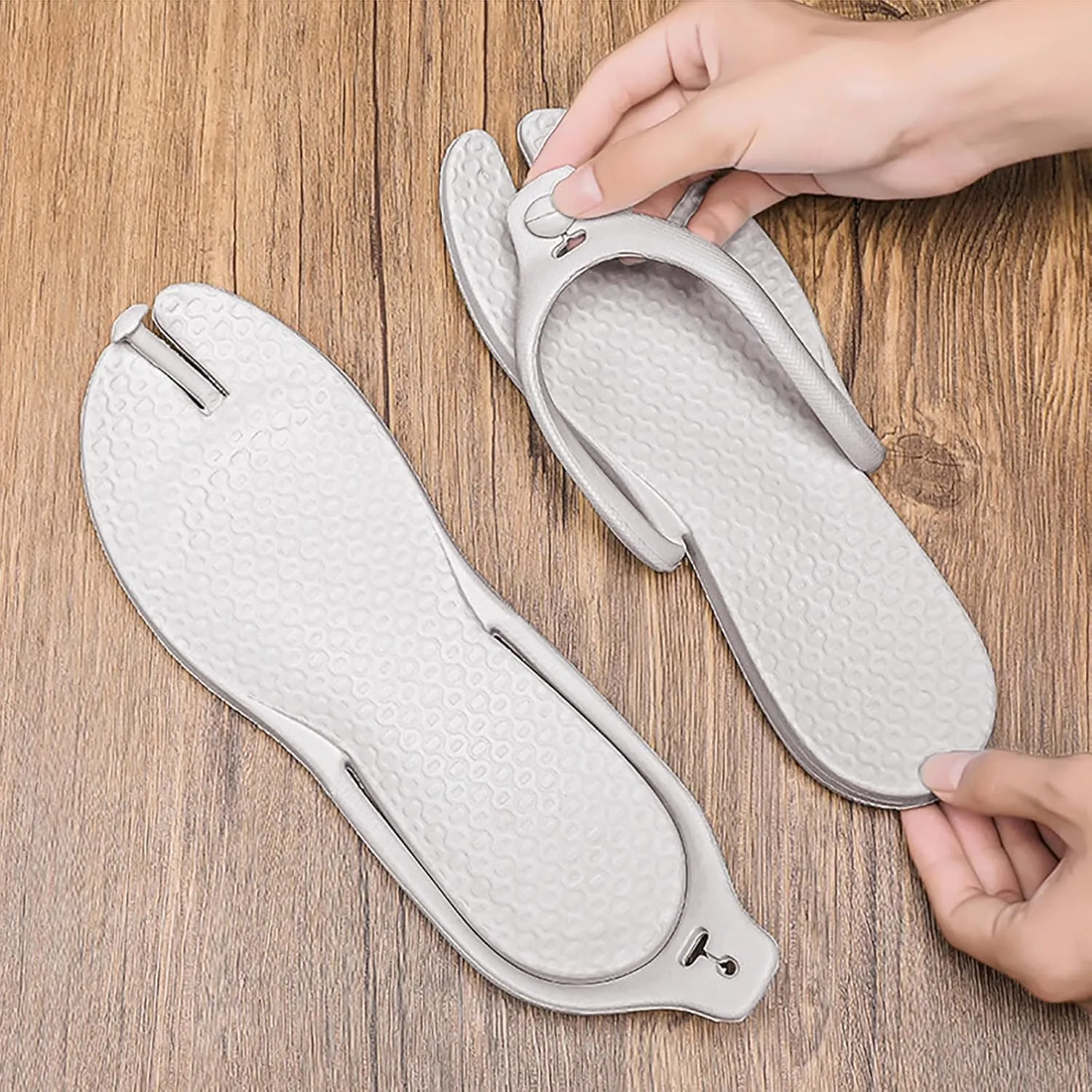 Foldable Flip-Flop Travel Slippers Shower Shoes Slides Summer Camp Sandals Soft Comfy Non-Slip Quick Dry House Bathroom Gym Spa Pool Sandals Beach