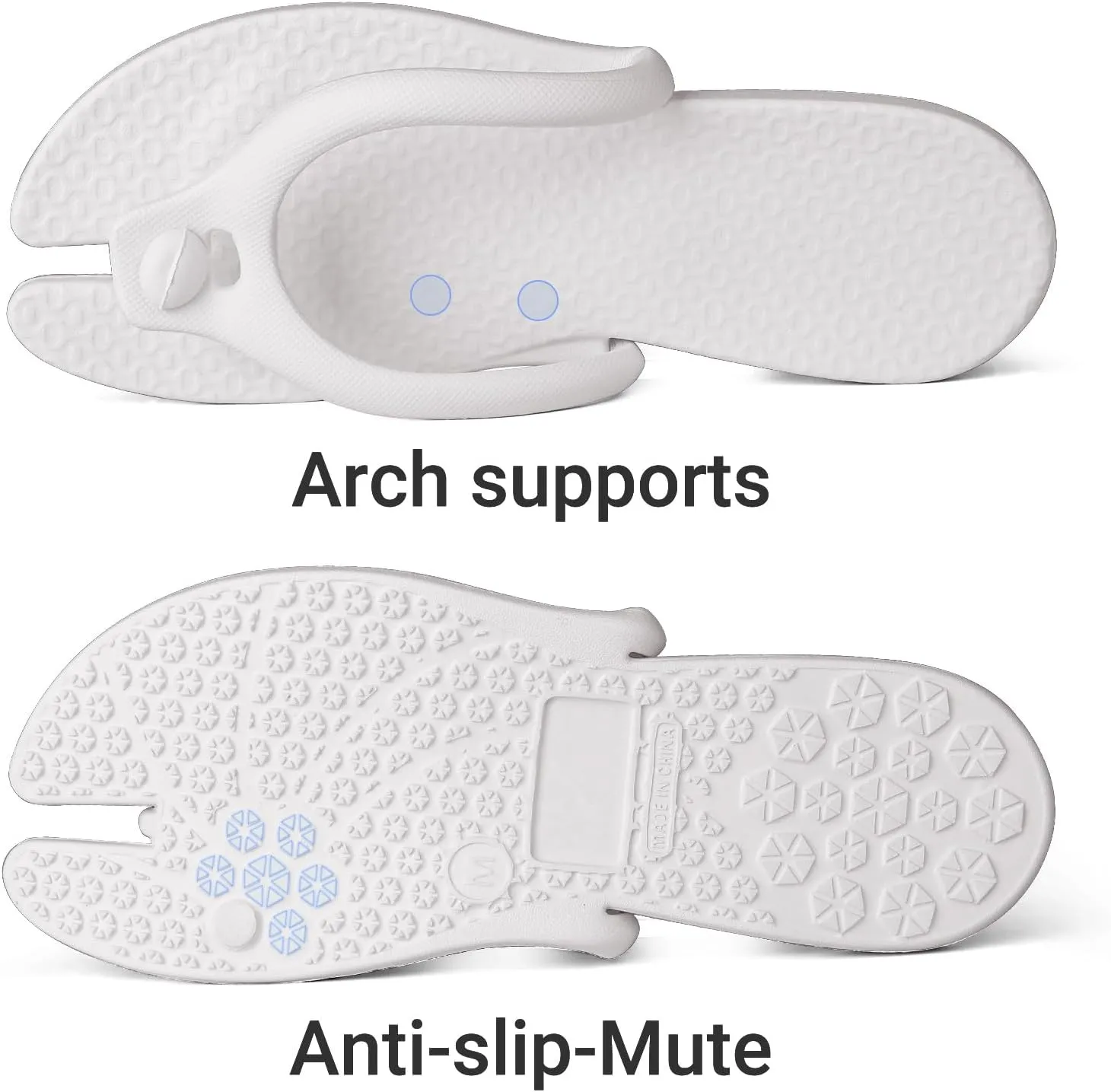 Foldable Flip-Flop Travel Slippers Shower Shoes Slides Summer Camp Sandals Soft Comfy Non-Slip Quick Dry House Bathroom Gym Spa Pool Sandals Beach