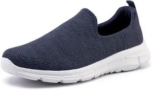 Frank Mully Men's Slip On Walking Shoes Lightweight Casual Knit Loafer Sneakers Comfortable Mesh Work Shoes Athletic Walking Shoes for Men Breathable