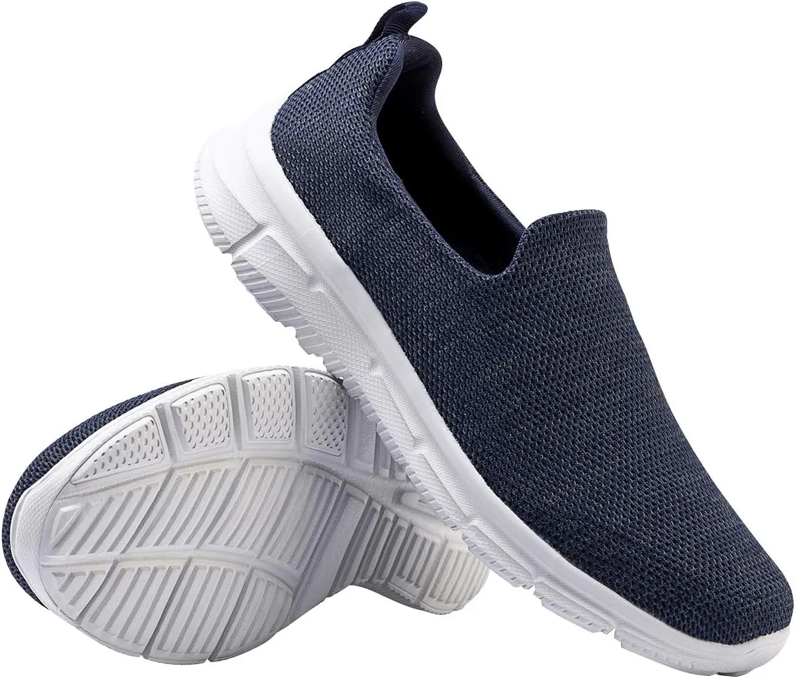 Frank Mully Men's Slip On Walking Shoes Lightweight Casual Knit Loafer Sneakers Comfortable Mesh Work Shoes Athletic Walking Shoes for Men Breathable