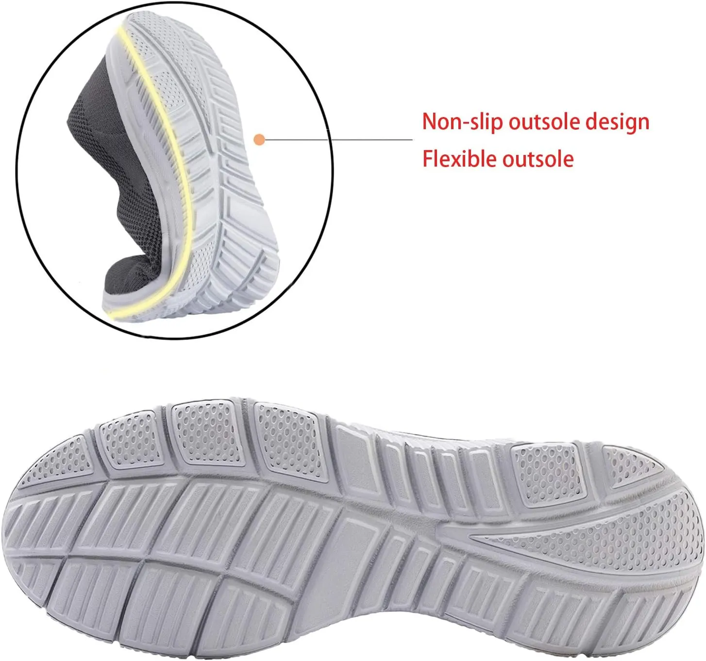 Frank Mully Men's Slip On Walking Shoes Lightweight Casual Knit Loafer Sneakers Comfortable Mesh Work Shoes Athletic Walking Shoes for Men Breathable