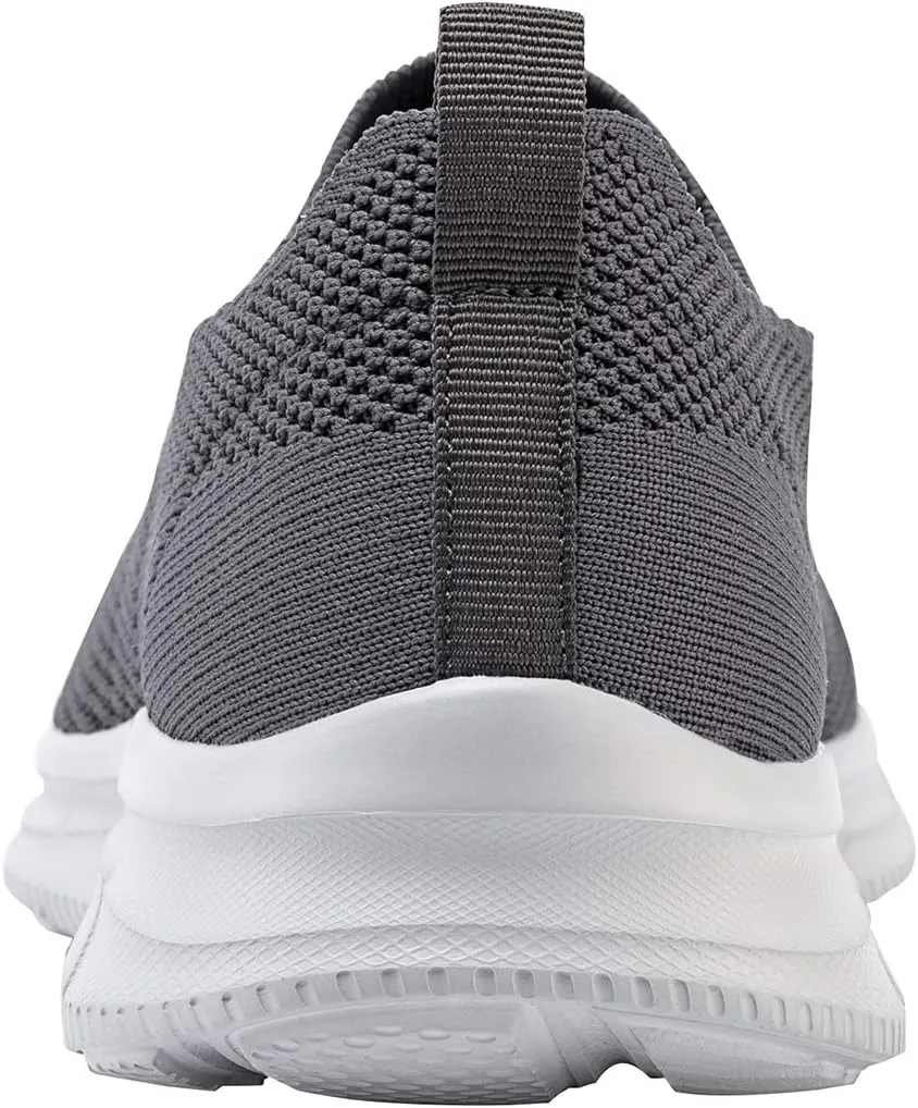 Frank Mully Men's Slip On Walking Shoes Lightweight Casual Knit Loafer Sneakers Comfortable Mesh Work Shoes Athletic Walking Shoes for Men Breathable
