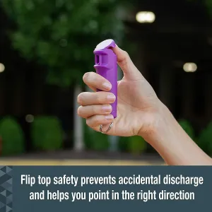 Freeze  P Pepper Spray - 1/2 oz Stream - Purple Key Chain (Flip Top)