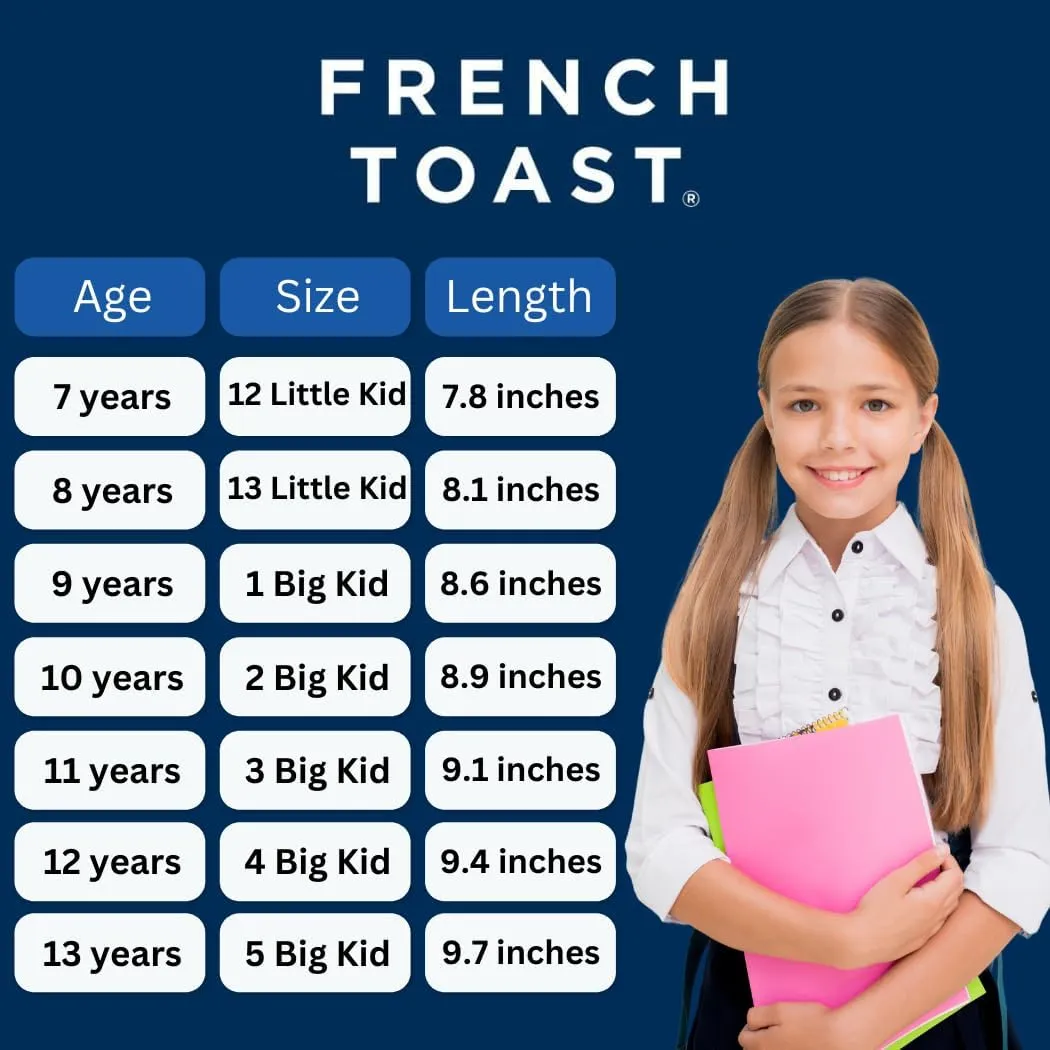 French Toast Girls Round Toe Ankle Strap Maryjane School Shoes - Mary Jane Chunky Platform Oxford Dress Shoe Pumps - Black/Navy/Brown (Size 12-5 Little Kid/Big Kid)