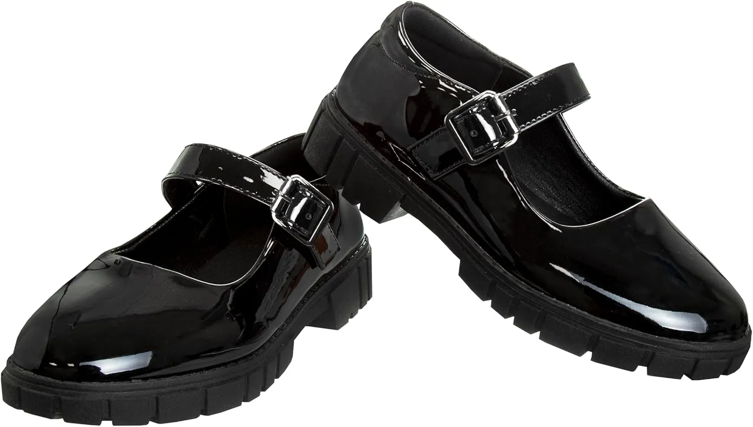 French Toast Girls Round Toe Ankle Strap Maryjane School Shoes - Mary Jane Chunky Platform Oxford Dress Shoe Pumps - Black/Navy/Brown (Size 12-5 Little Kid/Big Kid)