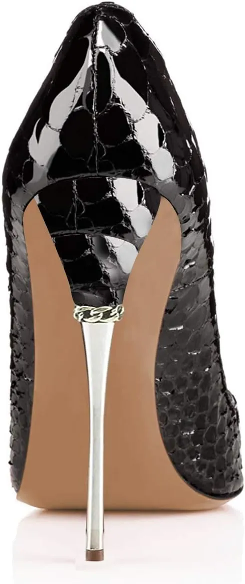 FSJ Women Sexy Slip On Formal Pumps Stiletto Heels Pointy Toe Chic Party Evening Dress Ladies Work Shoes Size 4-15 US